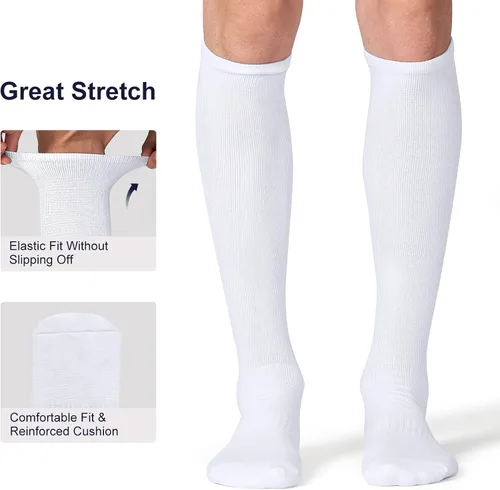 Miniatura 6 de FITRELL Paquete de 23 calcetines de béisbol y sóftbol para niños, jóvenes, hombres y mujeres, calcetines altos hasta la rodilla (varios colores)