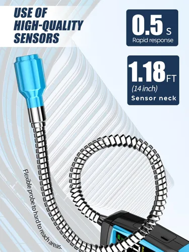 Miniatura 4 de Detector de gas natural con pantalla de concentración de gas que localiza la fuente de fugas de propano, gas natural y gas combustible para el hogar
