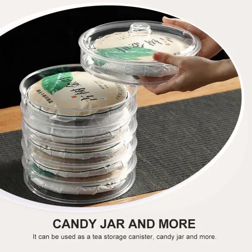 Miniatura 2 de Cabilock Contenedor para pan de pan, caja de almacenamiento de té de hojas sueltas, acrílico, transparente, apilable, caja de té PU, contenedor