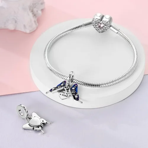 Miniatura 129 de Pandach Dijes colgantes de plata de ley 925 para pulseras y collares, dijes colgantes de Madonna con cuentas de girasol, joyería para mujer