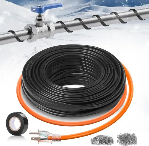 Heat Tape - Cable de calefacción de deshielo, para tubos de metal o plástico, para proteger tuberías de agua contra la congelación, temperatura