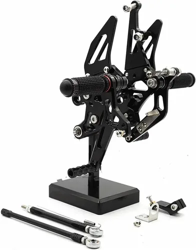 Miniatura 8 de Juego de reposapiés de moto para FZ8 para FZ para 8 2010-2013 Juego de reposapiés trasero de motocicleta ajustable (negro)