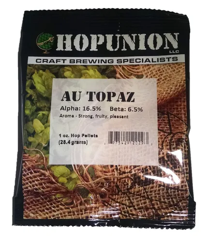 Miniatura 38 de HopUnion 2014A importó pellets de lúpulo para la fabricación de cerveza casera (melón alemán-casco), 1 oz