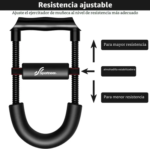 Miniatura 3 de Sportneer - Fortalecedor de muñeca, ejercitador de antebrazo con tensión ajustable para mejorar la fuerza, desarrollador de mano, agarre de brazo
