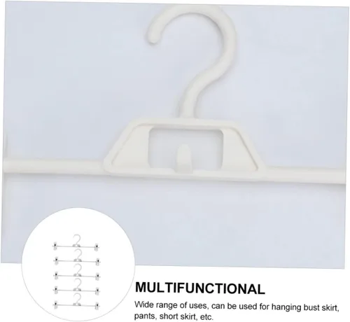Miniatura 3 de CHILDWEET 5 piezas ajustables de plástico para pantalones de secado con clip para ahorrar espacio para pantalones, pantalones y faldas, versátil