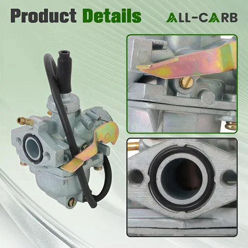 Miniatura 7 de Carburador y barra de agarre del manillar y cable del acelerador de repuesto para Honda CRF50F XR50R Z50 Z50A Z50R Carb