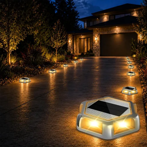 Miniatura 12 de Luces solares para muelle de entrada, 16 paquetes impermeables de 1200 mAh para exteriores, luces LED de aluminio para exteriores, luz de Azul