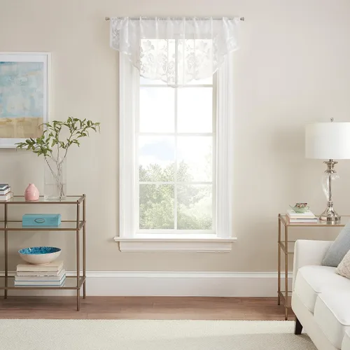 Miniatura 13 de Waverly Sherry Cortina de encaje ligera y elegante con bolsillo para varilla, cortina de ventana floral para sala de estar (1 panel), 54 x 63