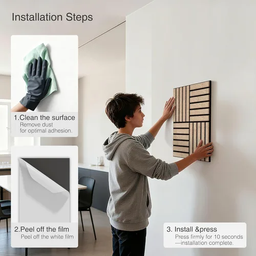 Miniatura 8 de Paquete de 12 paneles acústicos, paneles de pared acústicos grandes de 16 x 12 x 0.4 pulgadas, paneles autoadhesivos de absorción de sonido