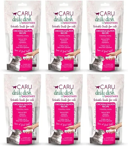 Miniatura 9 de Caru - Batidos diarios para platos - Golosinas de atún para gatos o alimentos para mascotas - Tubos de 0.5 onzas - 4 tubos por paquete - Paquete
