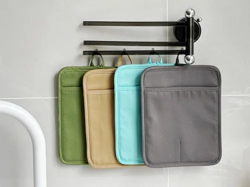 Miniatura 5 de Soporte para olla de horno con bolsillo, de algodón, resistente al calor, para cocina, almohadilla caliente, guantes de horno para cocinar y Gris