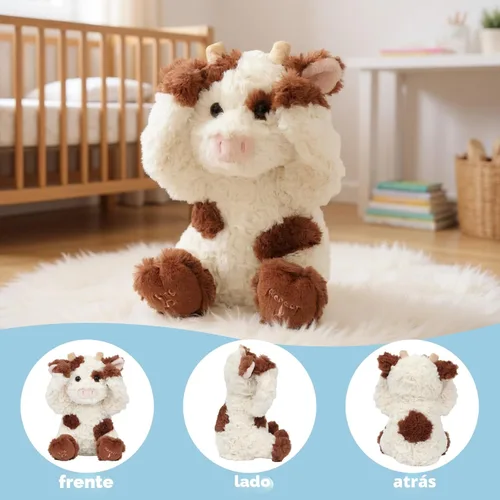 Miniatura 2 de Hopearl Peek A Boo Cow interactivo repite lo que dices, diario de peluche, juguete musical que canta y habla, adorable regalo eléctrico para niños
