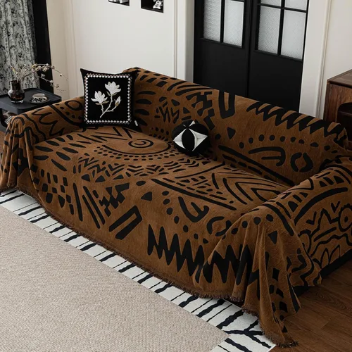 Miniatura 41 de MEETSKY Funda Negra de Silla de Tamaño Grande, Funda de Chenilla para Sillón/Sofá de 1 Cojín para Perro, Fundas de Sofá Protector de Muebles