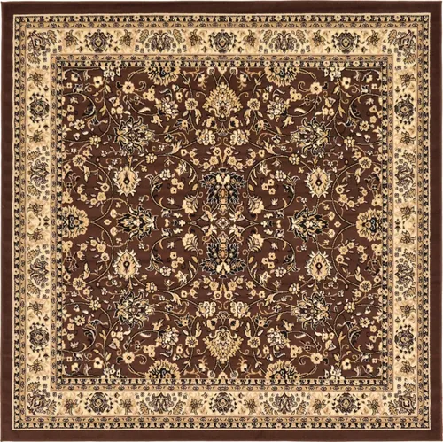 Miniatura 272 de Unique Loom Colección Sialk Hill - Alfombra de área Washington (3 pies 3 pulgadas x 5 pies 3 pulgadas, rectángulo, burdeos/crema)