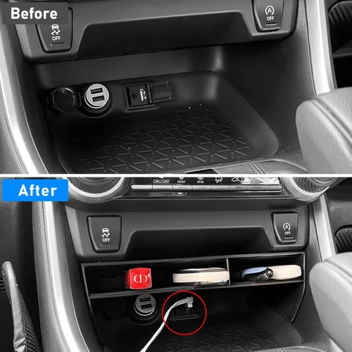 Miniatura 2 de Jaronx - Organizador de consola central compatible con Toyota RAV4 2025, 2024, 2023, 2022, 2021, 2020 y 2019, bandeja de almacenamiento de consola