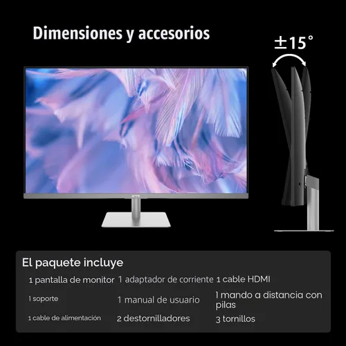 Miniatura 9 de KTC Monitor inteligente 4K de 32 pulgadas con sistema Google TV UHD 3440x2560P Control Remoto por Voz Hey Google Netflix con licencia Dolby Audio