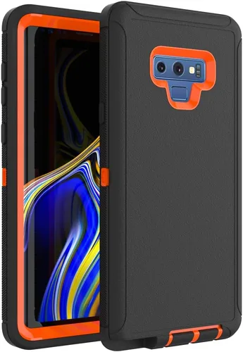 Miniatura 20 de Funda para Galaxy S21, Funda Resistente de Grado Militar Resistente a los Golpes y a Prueba de Caídas para Samsung Galaxy S21, Negro+Naranja Negro
