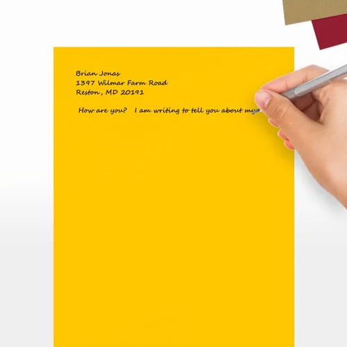 Miniatura 5 de LUXPaper Cartulina de 8.5 x 11 pulgadas, tamaño carta, amarillo girasol, cubierta de 100 libras (texto de 183 libras), 250