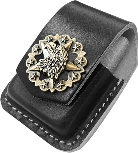 Miniatura 13 de Leather Lighter Case, Flip top Leather Lighter Pouch, Holder Case with Pocket Belt Loop,Handmade