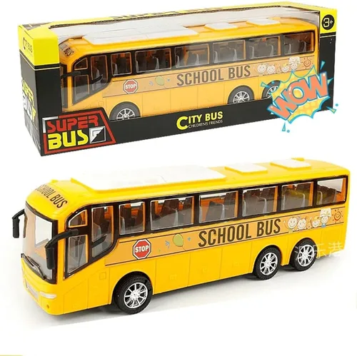 Miniatura 10 de Modelo de coche de juguete de autobús de viaje de 12.5 pulgadas para niños, coche de autobús urbano a escala 1:30 para niños pequeños, juego