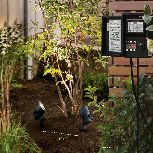 Miniatura 4 de GOODSMANN Focos de paisaje de bajo voltaje 5W LED Reflectores al aire libre 2700K blanco cálido LED reemplazable Iluminación exterior cableado