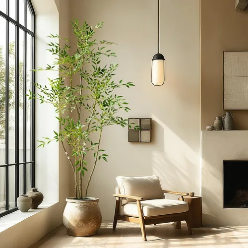 Miniatura 8 de Árbol de bambú artificial grande para interiores y exteriores, plantas realistas de seda de plástico sintético en maceta, para el hogar, sala