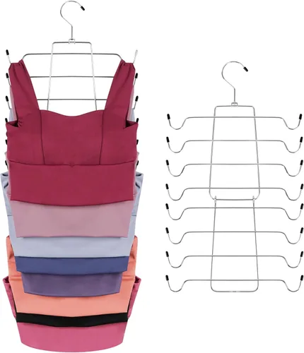 Miniatura 7 de ZEDODIER Paquete de 2 Perchas para Camisetas sin Mangas que Ahorran Espacio, Perchas para Sujetadores para Organizador de Armario, Organizador Oro