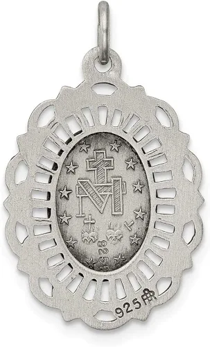 Miniatura 3 de Colgante de plata de ley 925 maciza estilo vintage milagroso María 1063 in x 0591 in