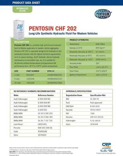 Miniatura 3 de Pentosin - Líquido de transmisión, 18., 8056107-C