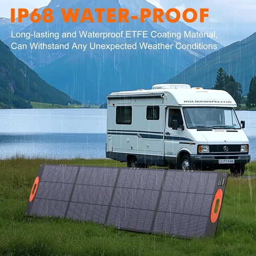 Miniatura 7 de SOKIOVOLA Panel solar portátil de tipo N-16BB de 200W para EF/Jackery/Bluetti/Anker Estación de energía, Panel solar plegable de 20V con 25% de alta