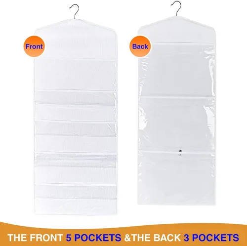Miniatura 2 de ProPik Organizador de Almacenamiento para Bolsas de Regalo Colgantes de Doble Cara con Múltiples Bolsillos Delanteros y Traseros - Organice Su Papel