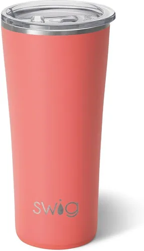 Miniatura 45 de Swig Life - Vaso aislante de 22 onzas, vaso de viaje para café con tapa, taza de viaje para café apta para portavasos, acero inoxidable (Aqua)