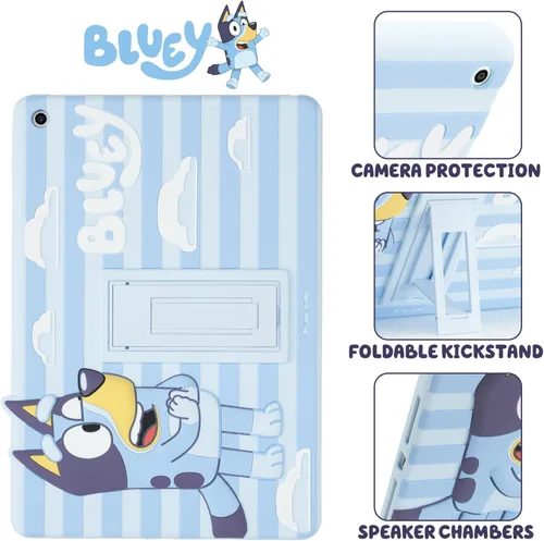 Miniatura 4 de Bluey Funda para iPad para Niños - Funda 10.2 para iPad de 9ª/8ª/7ª Generación - 2019/2020/2021 Funda para Tablet con Soporte, Protector de Silicona