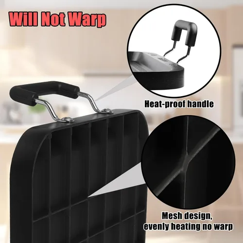 Miniatura 4 de Vayepro - Plancha para estufa, sartén grande de 2 quemadores para estufa, de aluminio, antiadherente, con asas, para cocina en interiores