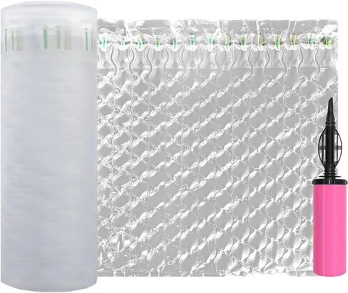 Miniatura 10 de Rollo de Envoltura Acolchada de Burbujas Protector Inflable para Envío de Botellas, Almohadas de Aire para Envío Burbujas de Aire de Gran