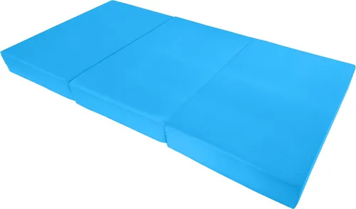 Miniatura 22 de D&D Futon Furniture - Cama de espuma triple plegable, colchón otomano plegable (negro, tamaño individual (6 x 39 x 75)