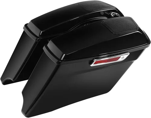 Miniatura 9 de TCT-MOTORPARTS Alforjas rígidas extendidas de 4 pulgadas, color gris, aptas para Harley CVO Touring modelos FLT, FLHT, FLHTCU, FLHRC, Road King