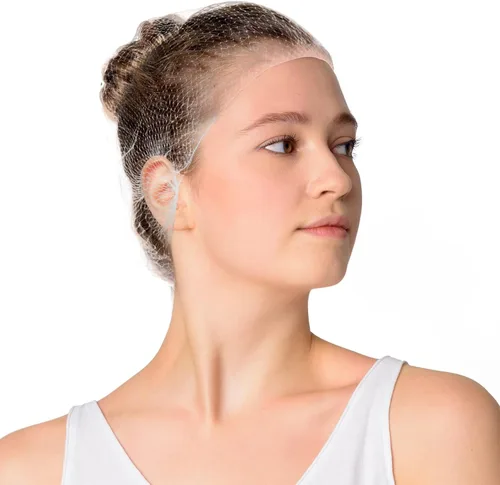 Miniatura 13 de EZGOODZ Redes desechables para el cabello para trabajadores del servicio de alimentos, nailon marrón de 28 pulgadas, banda elástica, unisex, paquete