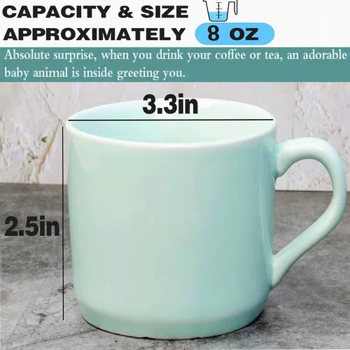 Miniatura 4 de Chick Taza de Café 3D Taza de Cerámica de Lindo Animal de Dibujos Animados - Animal Bebé Adentro, Mejor Taza de Oficina y Regalo de Cumpleaños 8 OZ