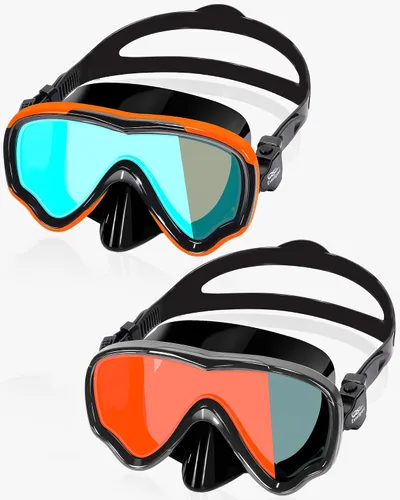 Miniatura 9 de EverSport Gafas de natación para adultos con cubierta para la nariz, máscara de buceo transparente antivaho amplia visión sin borrosidad