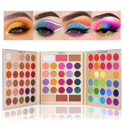 Miniatura 11 de UCANBE Paleta de sombra de ojos desnudos de 60 colores, paleta de maquillaje de desnudos neutros cálidos, brillo mate natural, sombras de ojos