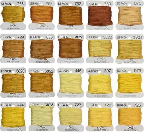Miniatura 18 de Bobinas de hilo para bordar, hilos de punto de cruz, pulseras de la amistad, hilo dental para manualidades, 20 bobinas por paquete, hilo de bordar