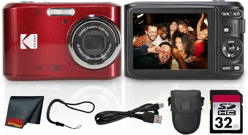 Miniatura 11 de Kodak PIXPRO FZ45 - Cámara digital (blanco) Sensor de 16 MP, zoom óptico 4X, lente gran angular de 1.063 in y video Full HD Ideal para viajes