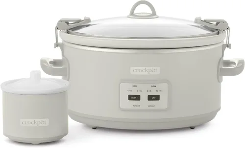 Miniatura 8 de Crock-Pot Olla de cocción lenta Cook and Carry de 7 cuartos con control táctil, 4 configuraciones preprogramadas, recipiente de cerámica extraíble