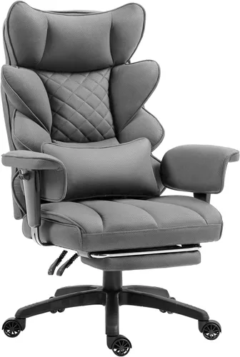 Miniatura 10 de Dowinx Silla de oficina grande y alta con cojín de resorte de bolsillo, sillas de juegos de computadora de respaldo alto con reposabrazos Negro