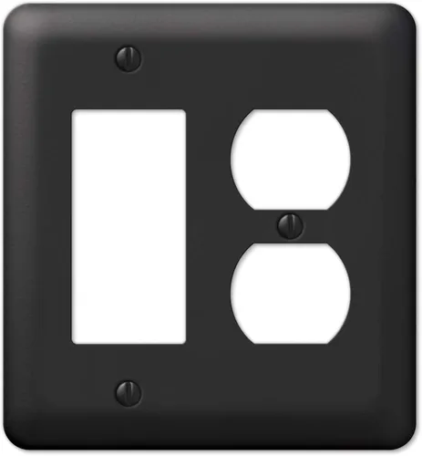 Miniatura 9 de Amerelle 935DBK Devon - Placa de pared, 1 dúplex, color negro