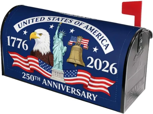 Fundas magnéticas para buzón de 250 aniversario, diseño de águila patriótica, tamaño estándar, 21 x 18 pulgadas, para decoración de jardín y patio