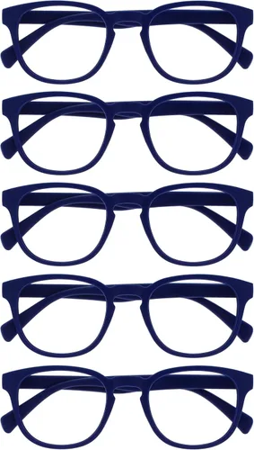 Miniatura 20 de OPULIZE Gafas de lectura POP y lentes de sol de lectura para mujeres y hombres, marco redondo mate resistente a los arañazos con bisagras de Paquete