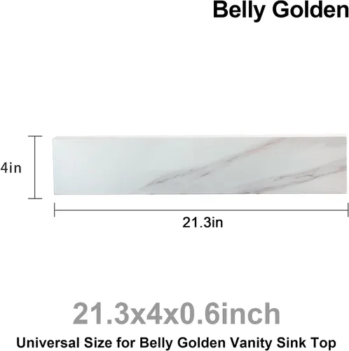 Miniatura 3 de Belly - Salpicadura lateral dorada para tocador de baño, solo accesorio a juego