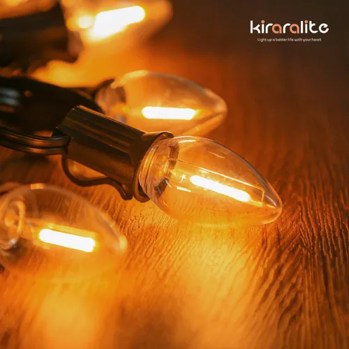 Miniatura 3 de Bombilla LED de noche, bombillas LED de repuesto para luces de Navidad, bombillas LED inastillables e impermeables, base de candelabro E12, 0.6 W C7